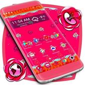 Hot Pink Flowers Launcher icon