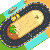 Mini car racing icon