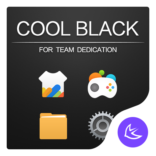 Cool black APUS Launcher theme icon