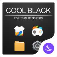 Cool black APUS Launcher theme on 9Apps