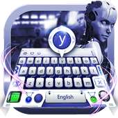 white mechanical robot keyboard ai future tech on 9Apps