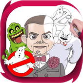 how to draw cute ghostbusters icon