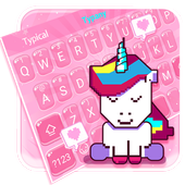 Cute Square Unicorn Keyboard Theme icon