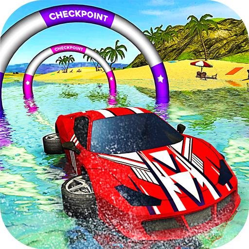 Floating Water Surfer Car Driving - Beach Racing icon