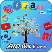 AIO Web Browser -All in one free fast surfing 2020 icon