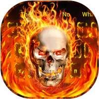 Fire Skull Flaming Keyboard Theme on 9Apps