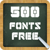500 Fonts Free أيقونة