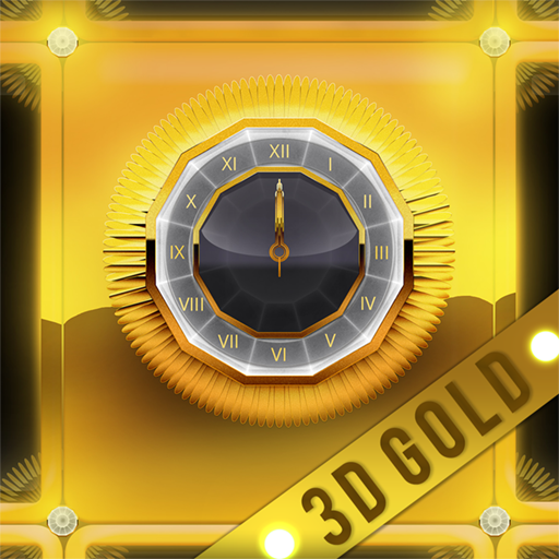 3D Gold Clock Live Wallpaper icon