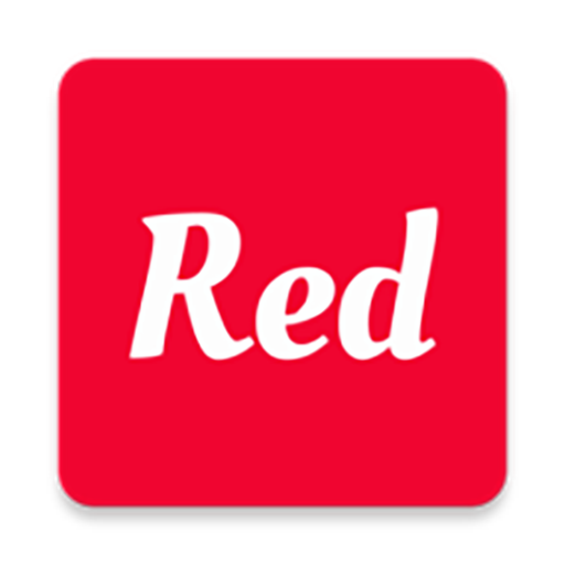 Red - social network, share and find content 👍 icon