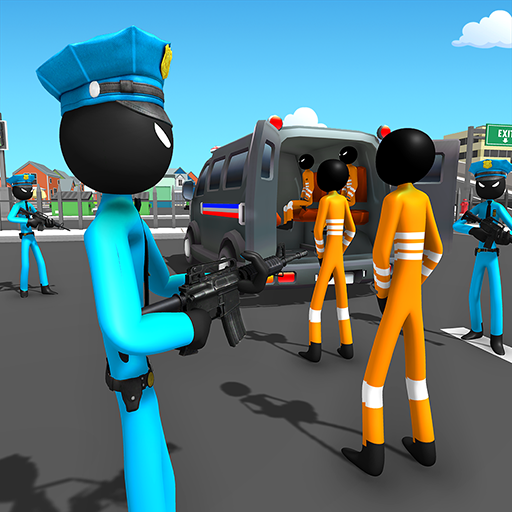 Stickman Police Criminal Plane icon