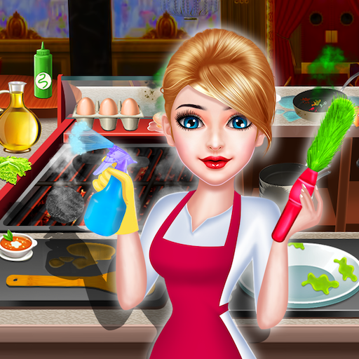 Restaurant Cleaning,Cooking and Shopping Game icon