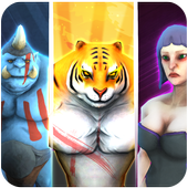 Ninja Tiger fighting 3D icon