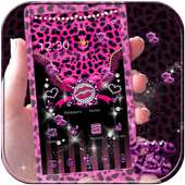 Pink Leopard berlian Tema