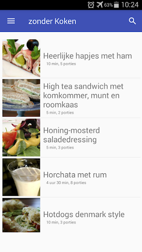 Recepten zonder koken app nederlands gratis screenshot 6
