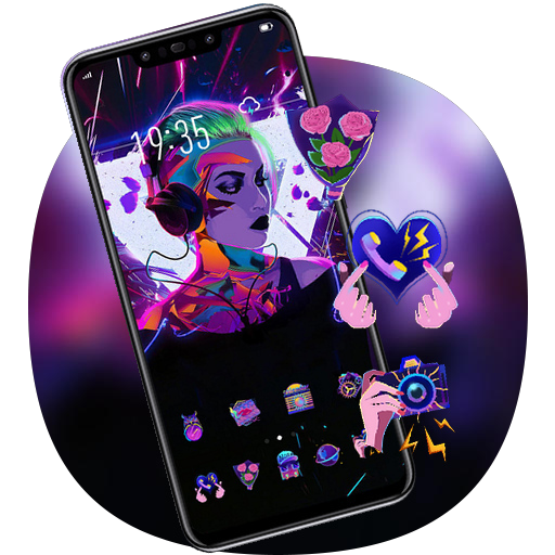 Beautiful Music Girl Theme Galaxy M20 Launcher icon