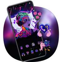 Beautiful Music Girl Theme Galaxy M20 Launcher