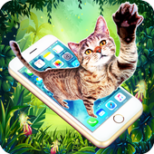 ikon Kucing di layar ponsel - lelucon