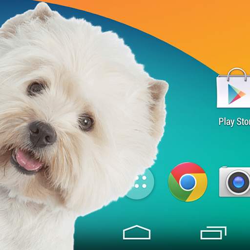 Virtual dog in phone prank icon