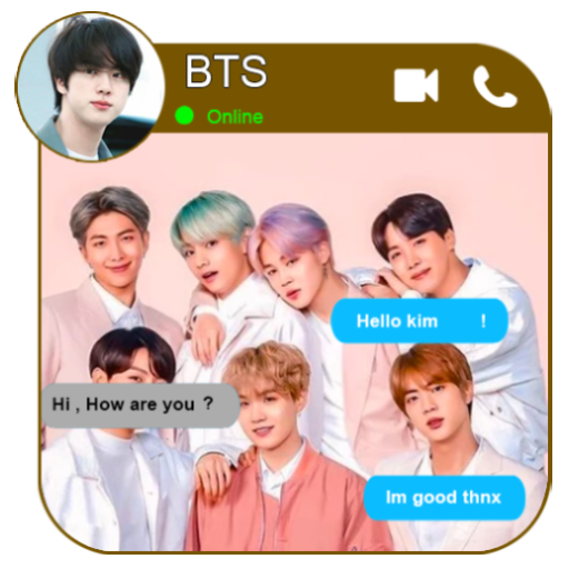 jimin bst Fake call : chat &amp; live prank icon