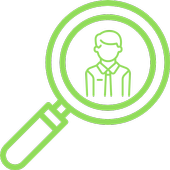 search job - Search with a single keyword entry icon