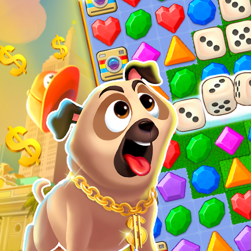 Super Pug Story Match 3 puzzle أيقونة