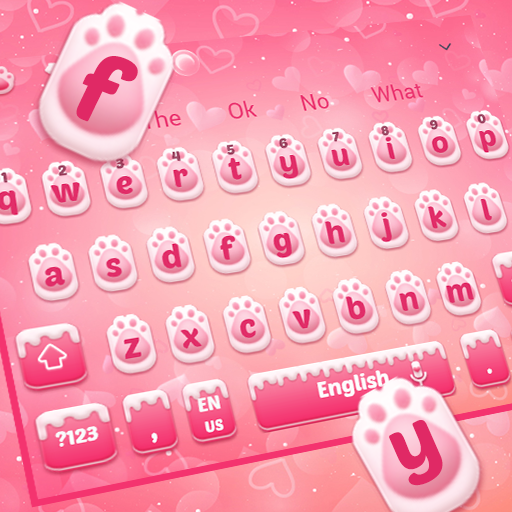 Cute Pink Kitty Keyboard Theme icon
