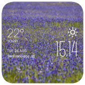 lavender weather widget/clock icon