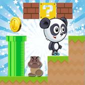 super hero panda adventure icon