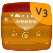 Brilliant gold Music Player icon