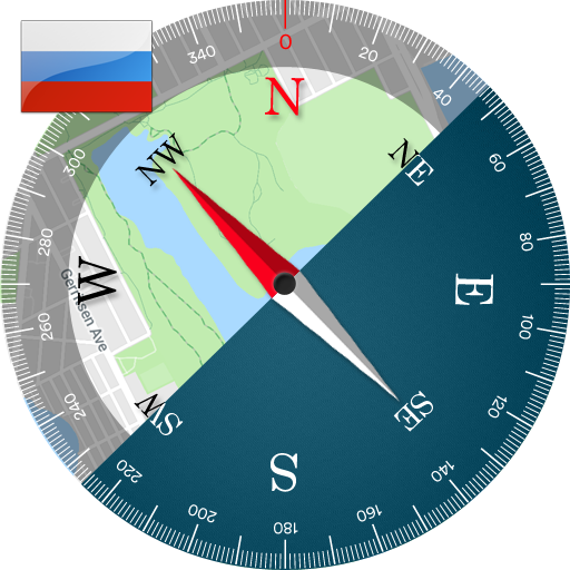 Компас Карты - Цифровой Компас 360 Бесплатно иконка