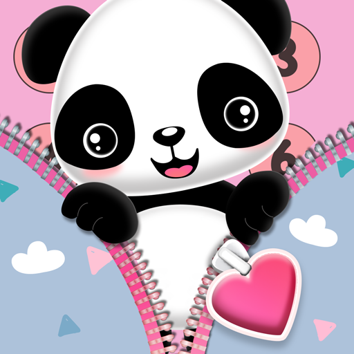 Cute Panda Zipper Lock Screen icon