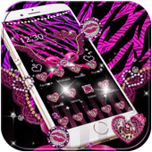 Rosa leopardo cebra amor Tema icon