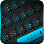 Blaues Licht Schwarze Tastatur icon