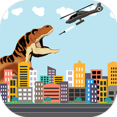 Dinosaur vs Helicopter Battle أيقونة