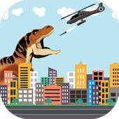 Dinosaur vs Helicopter Battle on 9Apps