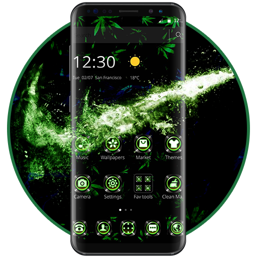 Green Weed Check Mark Theme icon