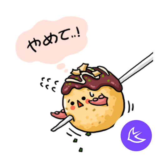 Takoyaki Yamete APUS Launcher theme icon