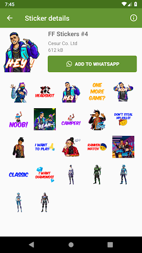 FF Stickers for WhatsApp 2021 screenshot 7