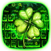 Green Neon Lucky Clover icon