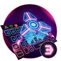 Neon Fidget spinner 3d holographic keyboard