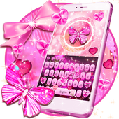 Pink Love Butterfly Keyboard icon