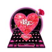 Sparkling Pink Love Keyboard on 9Apps