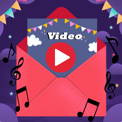 Video invitation card maker icon