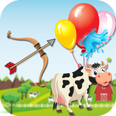 Bow balon strzelanie strzałki icon