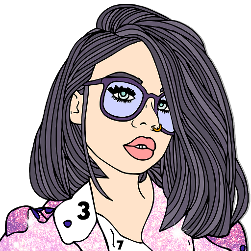 Model Fashion Glitter Color by Number For Girls icon