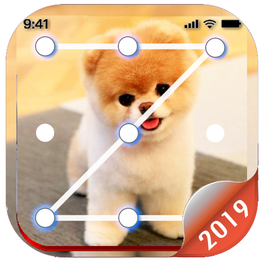 Puppy Dog Pattern Lock Screen Cute Puppy Passcode icon