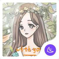 Cute Girl Kawaii Deer - APUS Launcher Theme on 9Apps