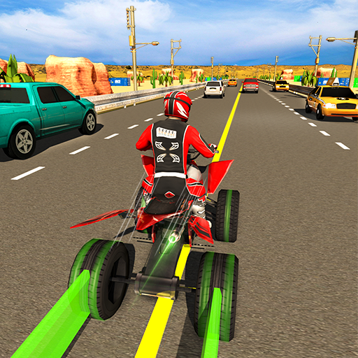 Light ATV quad bike 2020: Traffic racing games icon