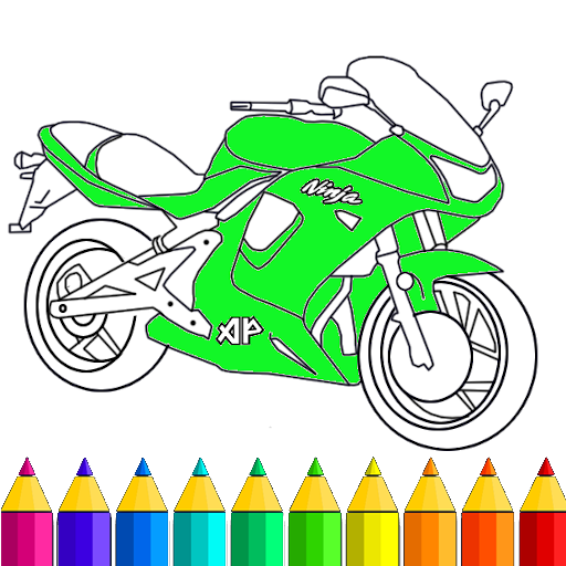 Coloring Ninja Motorcycle icon