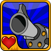 Cowboy wilde westen schieten icon